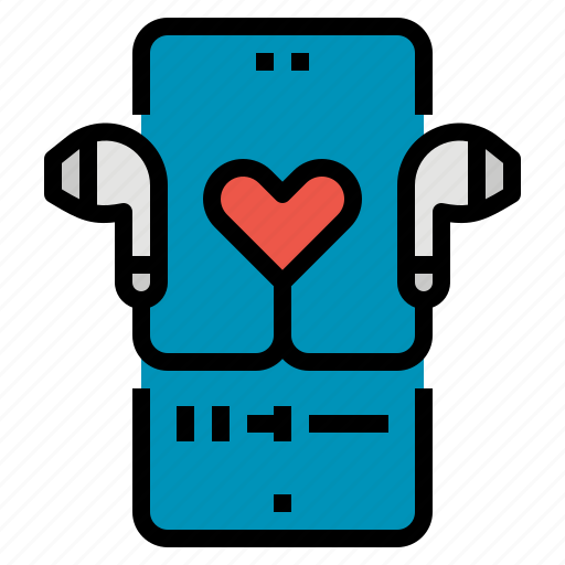 Listen, love, mobile, music, valentine icon - Download on Iconfinder