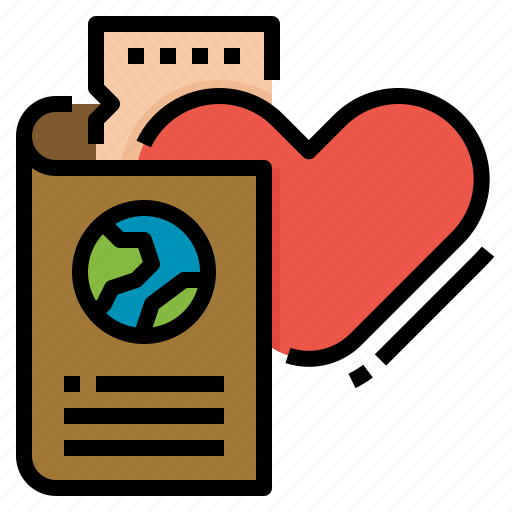Honeymoon, passport, ticket, travel, valentine icon - Download on Iconfinder