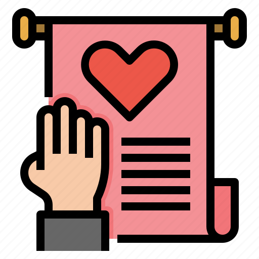 Contract, love, marriage, vows, wedding icon - Download on Iconfinder