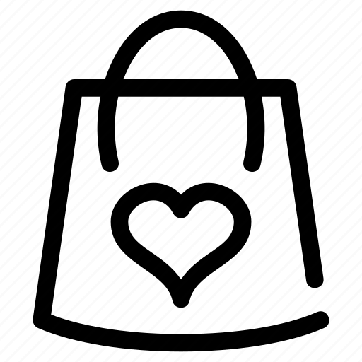 Valentine, shopping, gift, bag, love icon - Download on Iconfinder