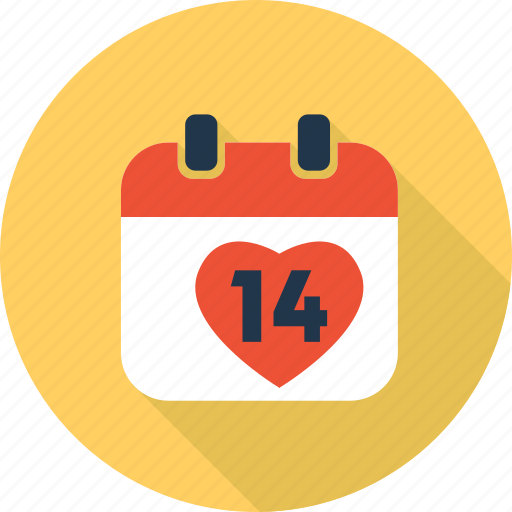 Valentine, calendar, date, heart, love, romantic icon - Download on Iconfinder