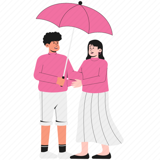 Couple, umbrella, valentines, heart, love, valentine, romance icon - Download on Iconfinder