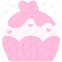 pink, cupcake, valentine, cute, doodle, decorative, love, romance