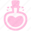 pink, potion, heart, valentine, cute, doodle, decorative 