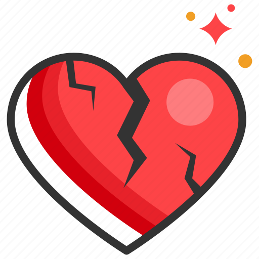 Broken, dating, heart, infarct, love icon - Download on Iconfinder