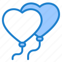 balloon, air, heart, love, valentine