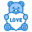 bear, doll, love, heart, gift 