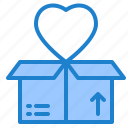 box, delivery, love, heart, valentine