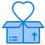 box, delivery, love, heart, valentine 