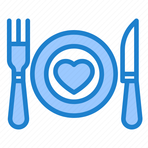 Food, love, fork, knife, restaurant icon - Download on Iconfinder