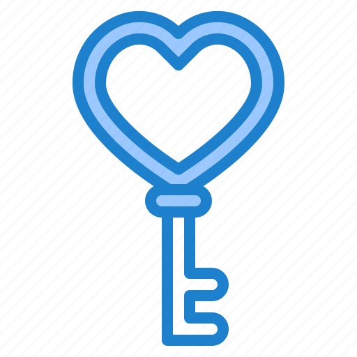 Key, heart, love, romance, valentine icon - Download on Iconfinder