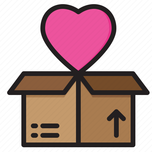 Box, delivery, love, heart, valentine icon - Download on Iconfinder