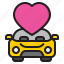 car, love, heart, romance, valentine 