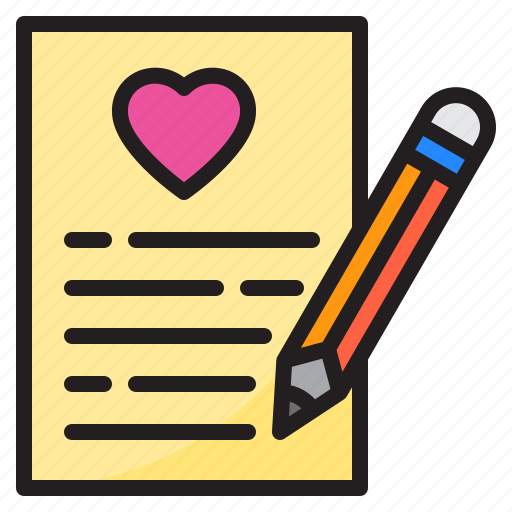 Card, writing, pencil, love, heart icon - Download on Iconfinder