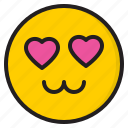 emoji, emoticon, love, heart, happy