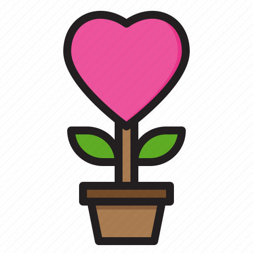 Flower, flora, love, valentine, heart icon - Download on Iconfinder