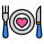 food, love, fork, knife, restaurant 