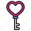 key, heart, love, romance, valentine 