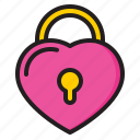 lock, heart, love, romance, valentine