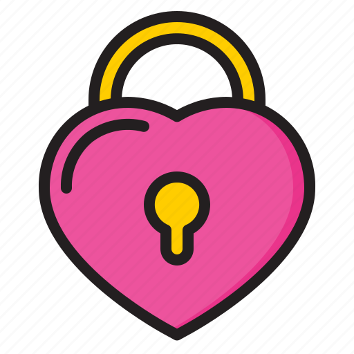 Lock, heart, love, romance, valentine icon - Download on Iconfinder