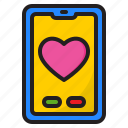 mobile, heart, love, valentine, romance