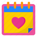 calendar, date, heart, love, valentine