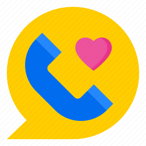Call, phone, love, heart, communication icon - Download on Iconfinder