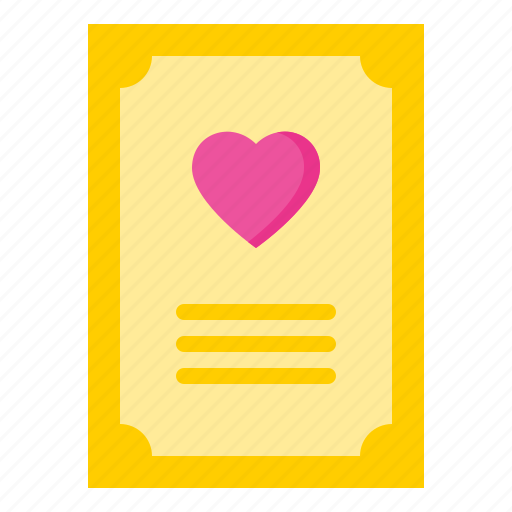 Card, valentine, wedding, love, heart icon - Download on Iconfinder