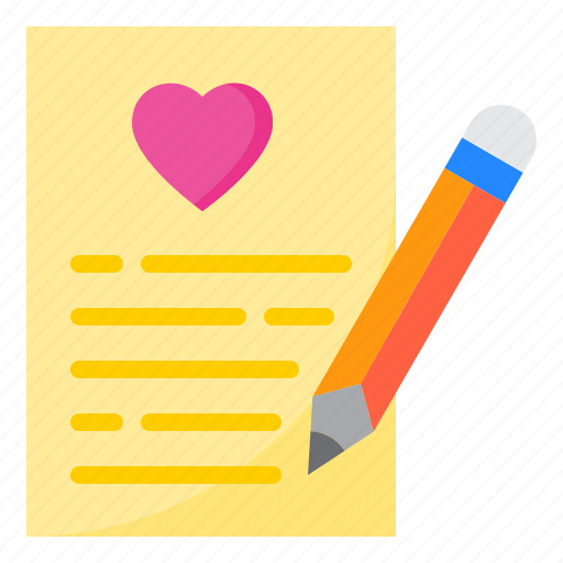 Card, writing, pencil, love, heart icon - Download on Iconfinder