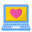 laptop, heart, love, valentine, romance 