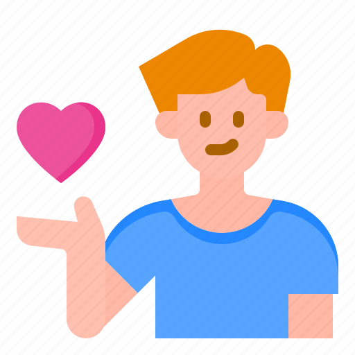 Love, valentine, romance, heart, man icon - Download on Iconfinder