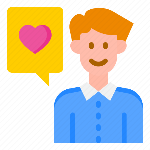 Man, love, valentine, romance, communication icon - Download on Iconfinder