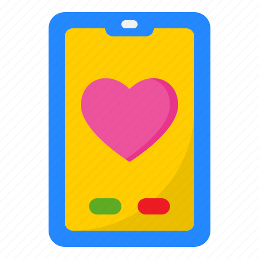 Mobile, heart, love, valentine, romance icon - Download on Iconfinder