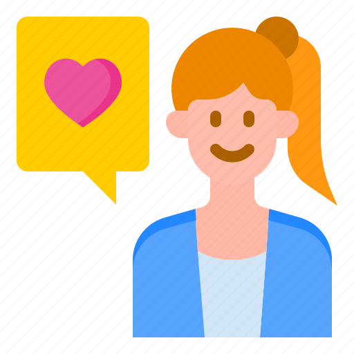 Woman, love, valentine, romance, communication icon - Download on Iconfinder