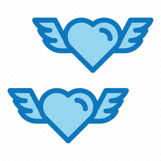 Wing, love, valentine, romance, romantic, couple, heart icon - Download on Iconfinder