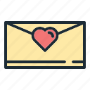 envelope, mail, love, heart, valentine, romance, romantic