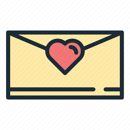 Envelope, mail, love, heart, valentine, romance, romantic icon - Download on Iconfinder