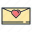 envelope, mail, love, heart, valentine, romance, romantic 