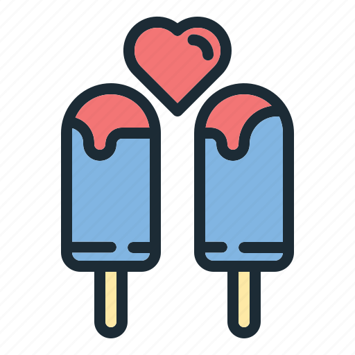 Dessert, sweet, ice cream, love, valentine, celebration, couple icon - Download on Iconfinder