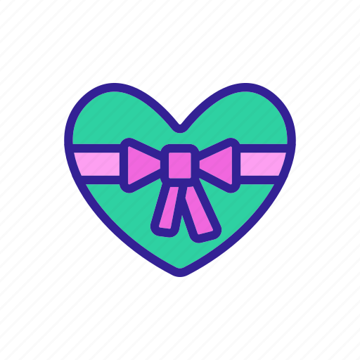 Bow, box, candy, chocolate, day, romance, valentine icon - Download on Iconfinder