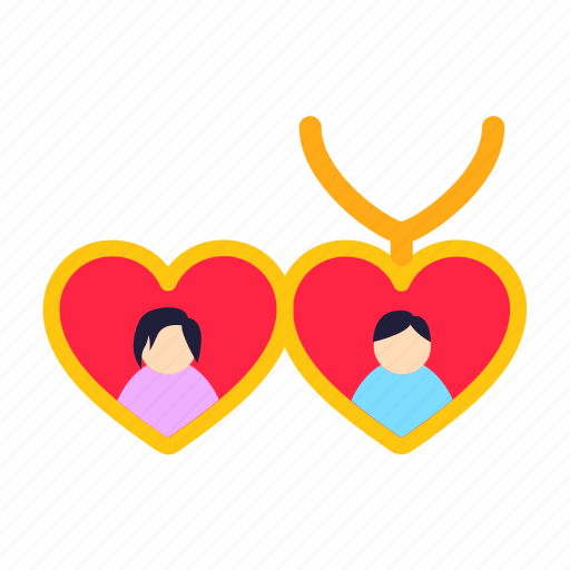Couple, date, day, heart, jewellery, locket, love icon - Download on Iconfinder