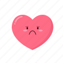 heart, emoji, sad, emotion, cry, beard, regretfully, face, love