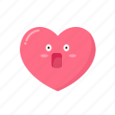 heart, emoji, surprised, awed, love, romance, medical, valentine, valentines