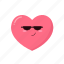heart, emoji, cool, valentine, romance, love, emoticon, like 