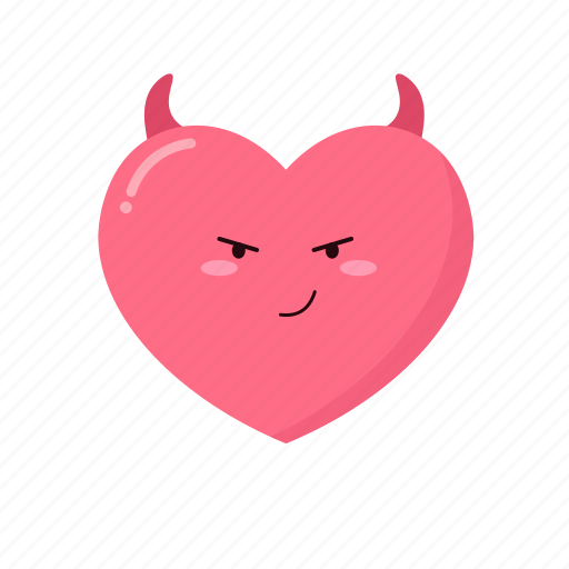 Heart, emoji, devil, evil, love, monster, romance icon - Download on Iconfinder