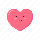 heart, emoji, valentines, discontent, angry, romantic, love, health