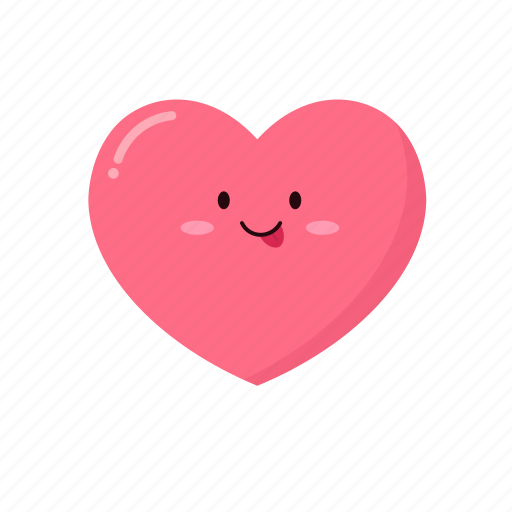 Heart, emoji, cute, emoticon, face, smiley, cheeky icon - Download on Iconfinder