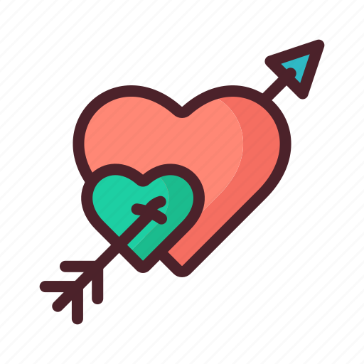Valentine, gift, single, red, pink, heart icon - Download on Iconfinder