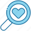 search, find, magnifier, dating app, message, love 