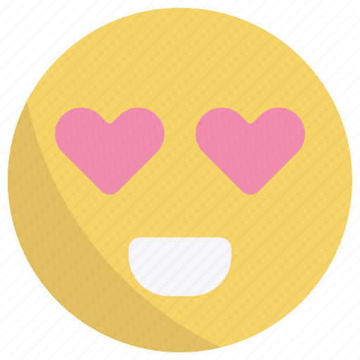 Emoji, happy, face, in love, heart, love icon - Download on Iconfinder